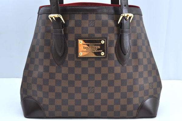 Authentic Louis Vuitton Damier Hampstead MM Shoulder Tote Bag N51204 LV K5705