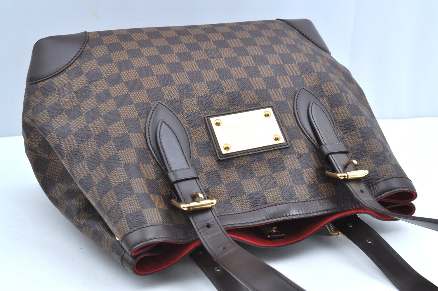 Authentic Louis Vuitton Damier Hampstead MM Shoulder Tote Bag N51204 LV K5705