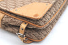 Authentic Christian Dior Trotter Shoulder Hand Bag Canvas Leather Brown K5706