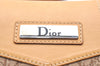 Authentic Christian Dior Trotter Shoulder Hand Bag Canvas Leather Brown K5706