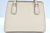 Authentic GUCCI SOHO 2Way Shoulder Hand Bag GG Leather 607722 White K5707