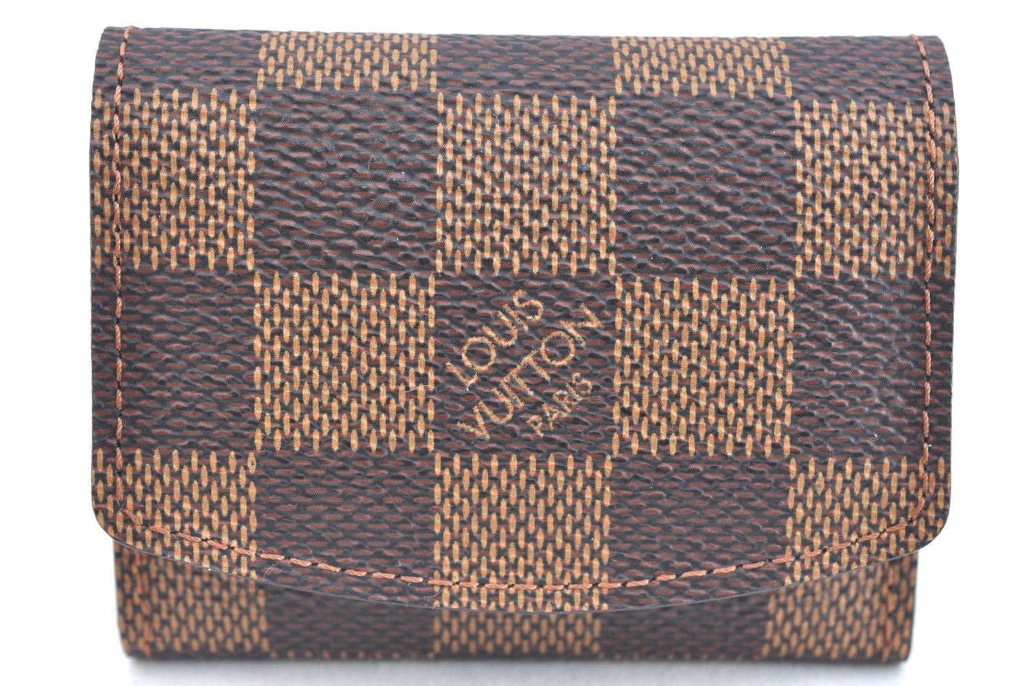 Authentic Louis Vuitton Damier Cufflinks Accessory Case Pouch M64681 LV K5709