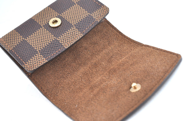 Authentic Louis Vuitton Damier Cufflinks Accessory Case Pouch M64681 LV K5709