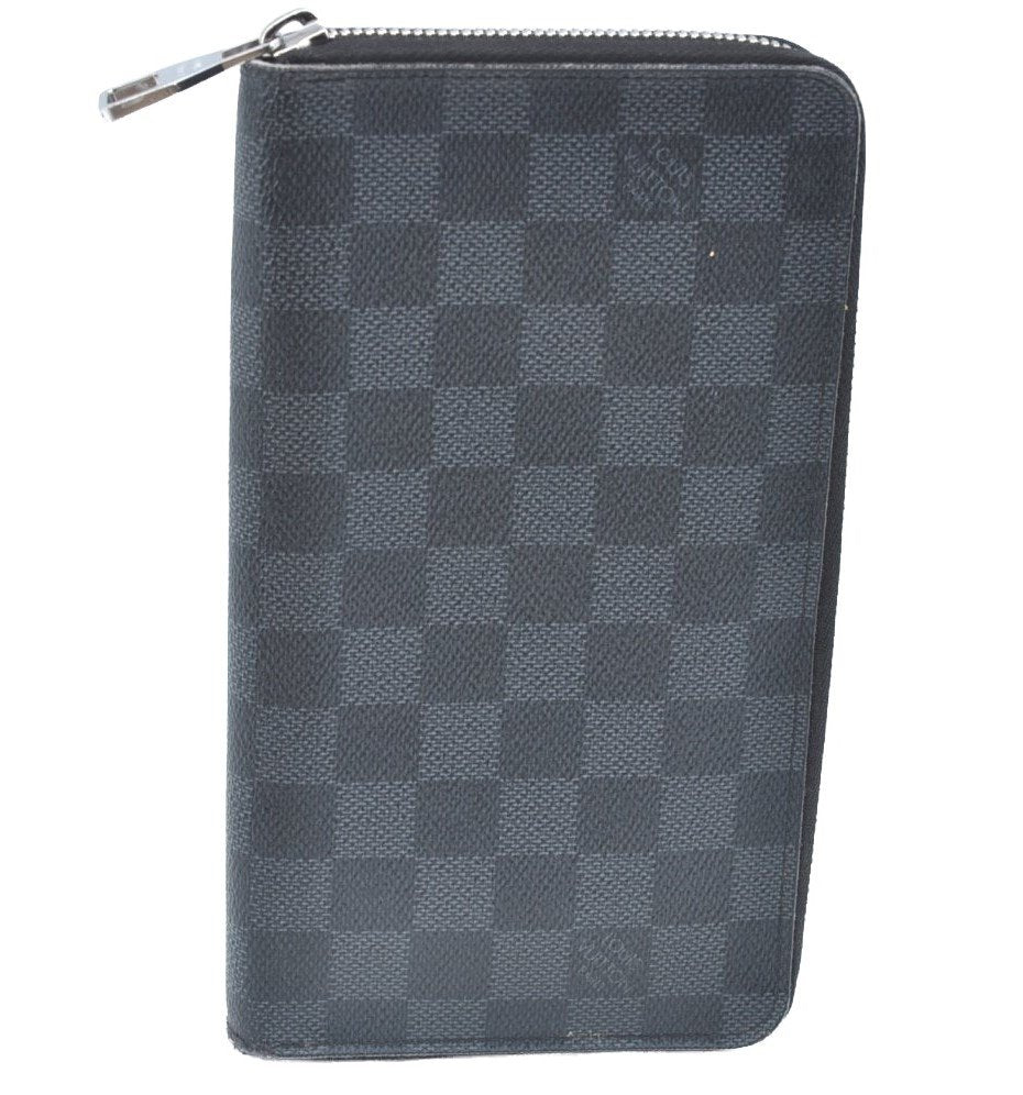 Authentic Louis Vuitton Damier Graphite Zippy Organizer Wallet N63077 LV K5710