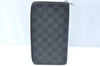 Authentic Louis Vuitton Damier Graphite Zippy Organizer Wallet N63077 LV K5710