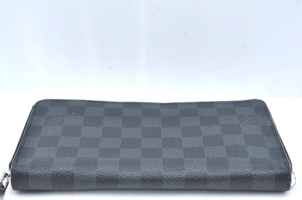 Authentic Louis Vuitton Damier Graphite Zippy Organizer Wallet N63077 LV K5710