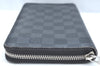 Authentic Louis Vuitton Damier Graphite Zippy Organizer Wallet N63077 LV K5710