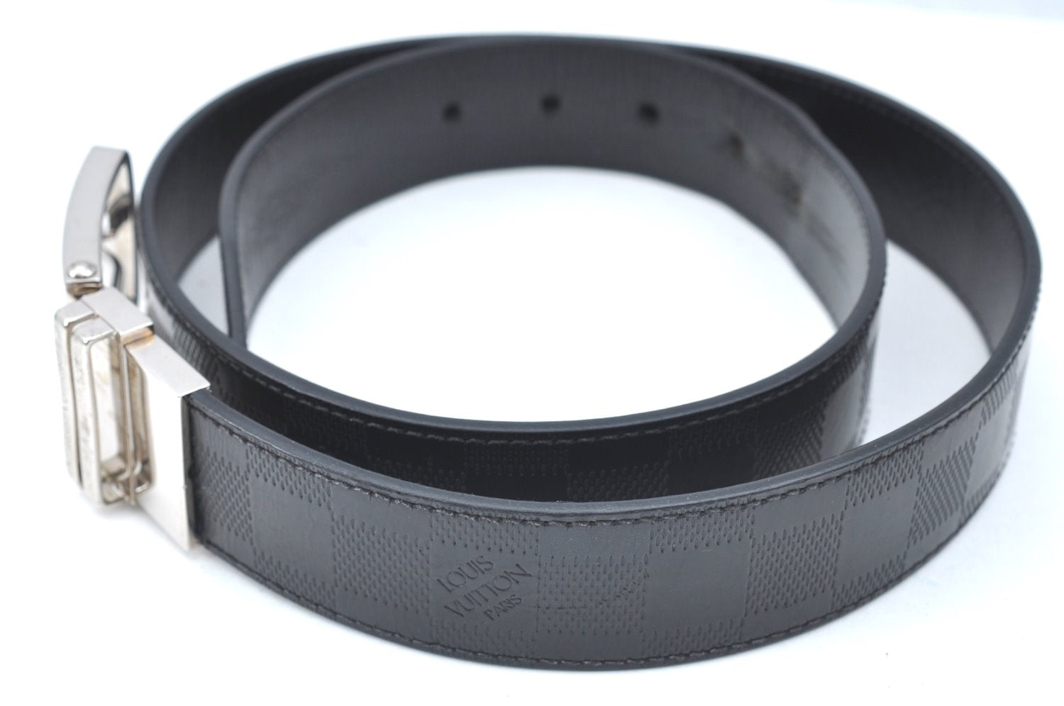 Auth Louis Vuitton Damier Infini Ceinture Boston Belt 35.4