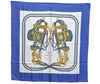 Authentic HERMES Carre 90 Scarf "BRIDES de GALA par" Silk Blue K5713