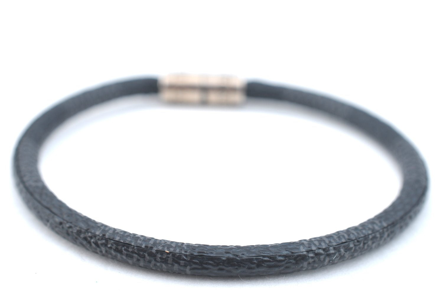 Authentic Louis Vuitton Damier Graphite Bracelet Keepit Black M6140E LV K5715