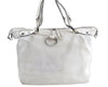 Authentic GUCCI Vintage 2Way Shoulder Tote Bag Leather 232949 White K5716