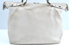 Authentic GUCCI Vintage 2Way Shoulder Tote Bag Leather 232949 White K5716
