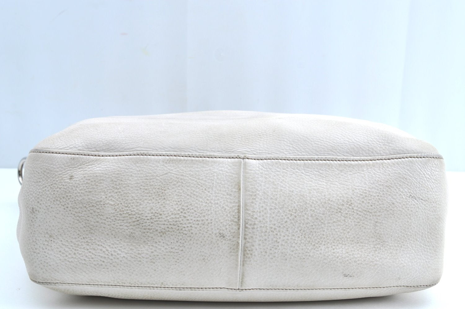 Authentic GUCCI Vintage 2Way Shoulder Tote Bag Leather 232949 White K5716