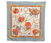 Authentic HERMES Carre 90 Scarf "CHARREADA" Silk Gray K5717