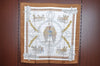 Authentic HERMES Carre 90 Scarf "EQUIPAGES" Silk Brown K5719