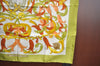 Authentic HERMES Carre 90 Scarf "LE MORS A LA CONETABLE" Silk Green Box K5729