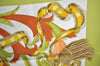 Authentic HERMES Carre 90 Scarf "LE MORS A LA CONETABLE" Silk Green Box K5729