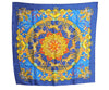 Authentic HERMES Carre 90 Scarf "LUNA PARK" Silk Blue Box K5730