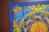 Authentic HERMES Carre 90 Scarf "LUNA PARK" Silk Blue Box K5730