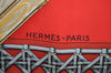 Authentic HERMES Carre 90 Scarf "FEUX DE ROUTE" Silk Red K5731