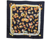 Authentic HERMES Carre 90 Scarf "Couvee D'Hermes" Silk Black K5733