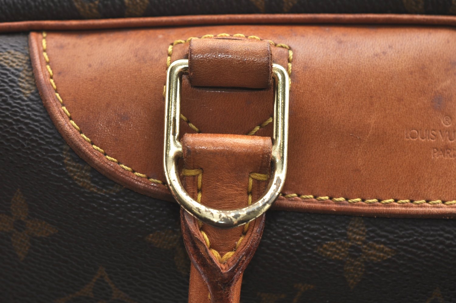 Authentic Louis Vuitton Monogram Deauville Hand Bag M47270 LV K5738