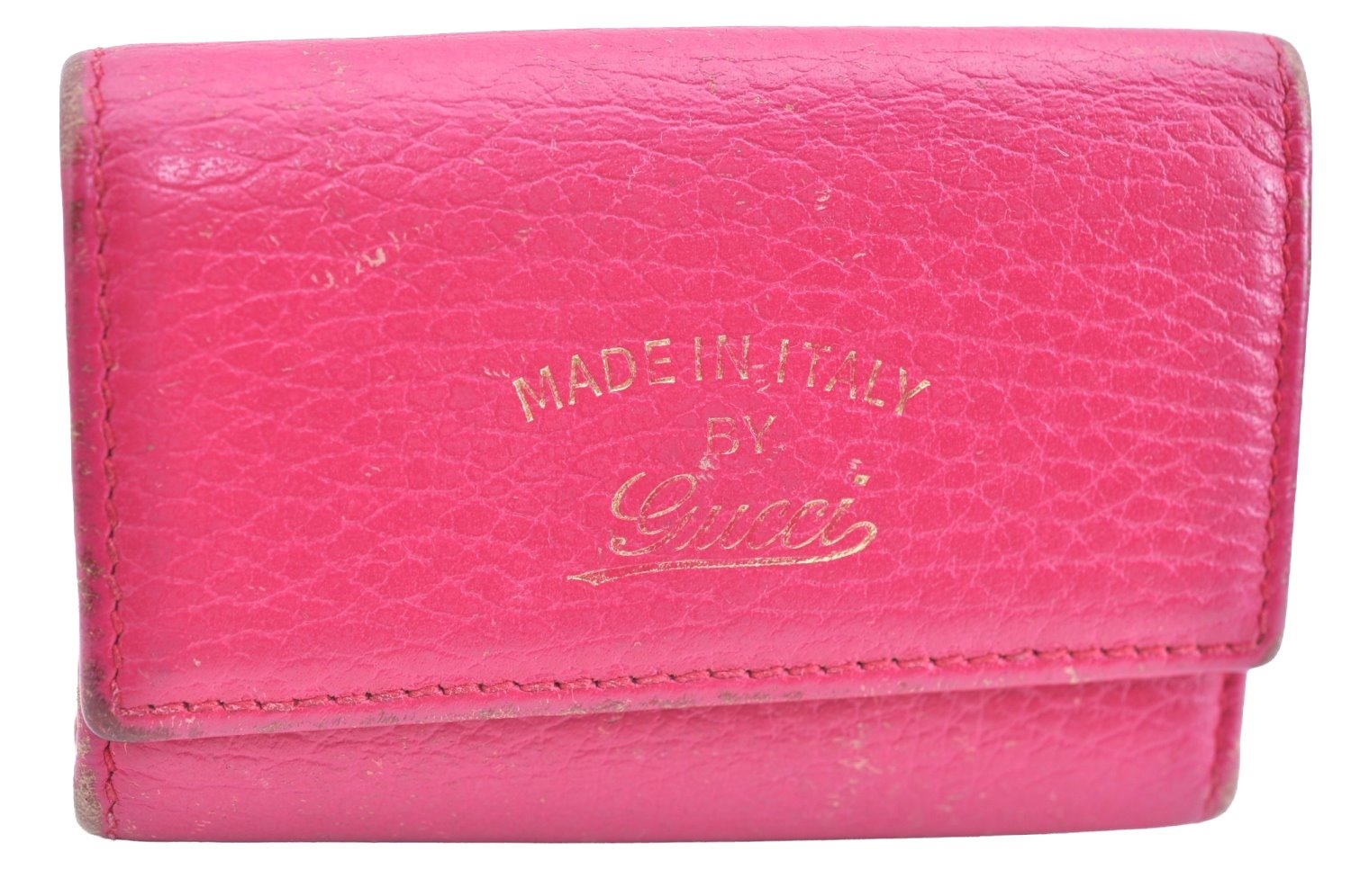 Authentic GUCCI Swing Vintage 6 Six Hooks Key Case Leather 354499 Pink K5739