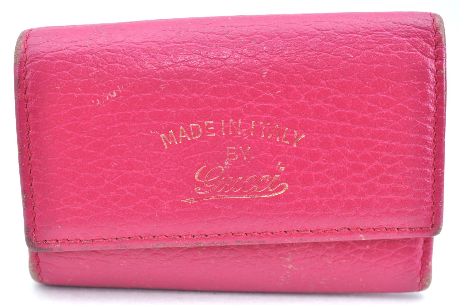 Authentic GUCCI Swing Vintage 6 Six Hooks Key Case Leather 354499 Pink K5739