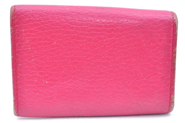 Authentic GUCCI Swing Vintage 6 Six Hooks Key Case Leather 354499 Pink K5739