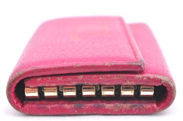 Authentic GUCCI Swing Vintage 6 Six Hooks Key Case Leather 354499 Pink K5739