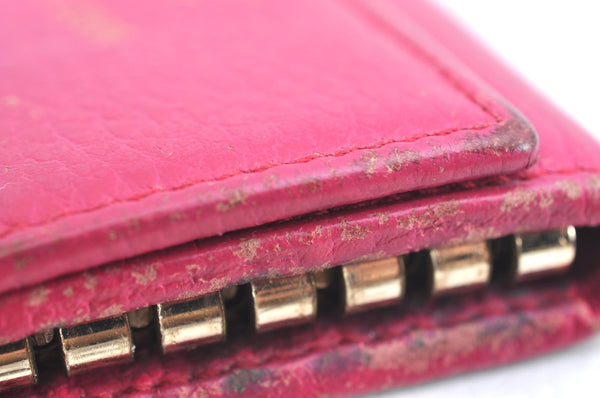 Authentic GUCCI Swing Vintage 6 Six Hooks Key Case Leather 354499 Pink K5739