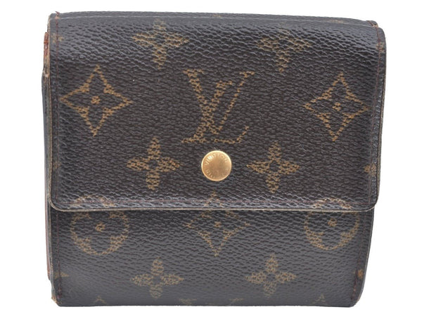 Authentic Louis Vuitton Monogram M61652 Porte Monnaie Billet Carte Credit K5747