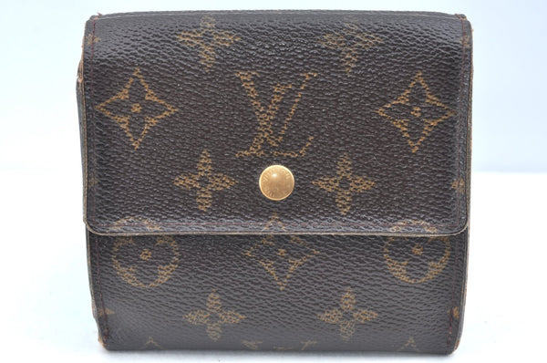Authentic Louis Vuitton Monogram M61652 Porte Monnaie Billet Carte Credit K5747