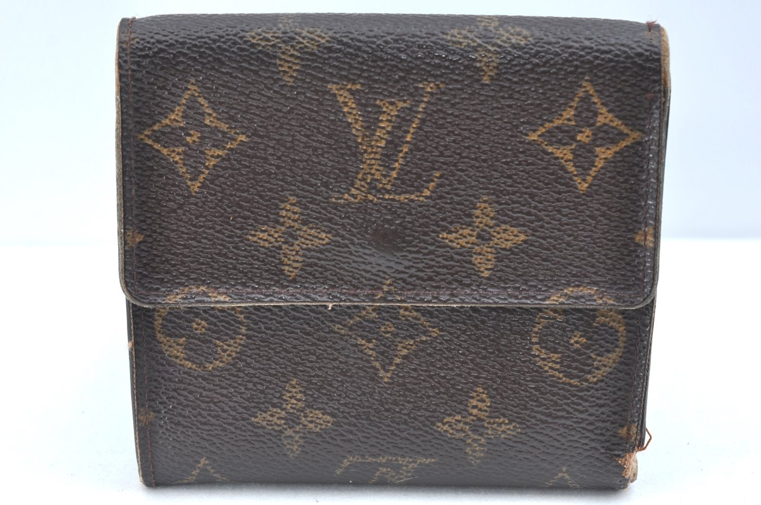 Authentic Louis Vuitton Monogram M61652 Porte Monnaie Billet Carte Credit K5747