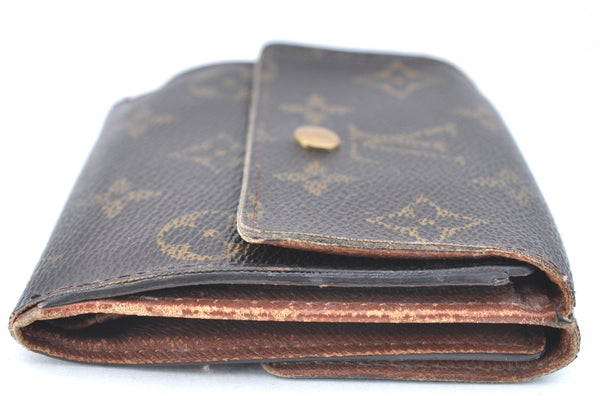 Authentic Louis Vuitton Monogram M61652 Porte Monnaie Billet Carte Credit K5747