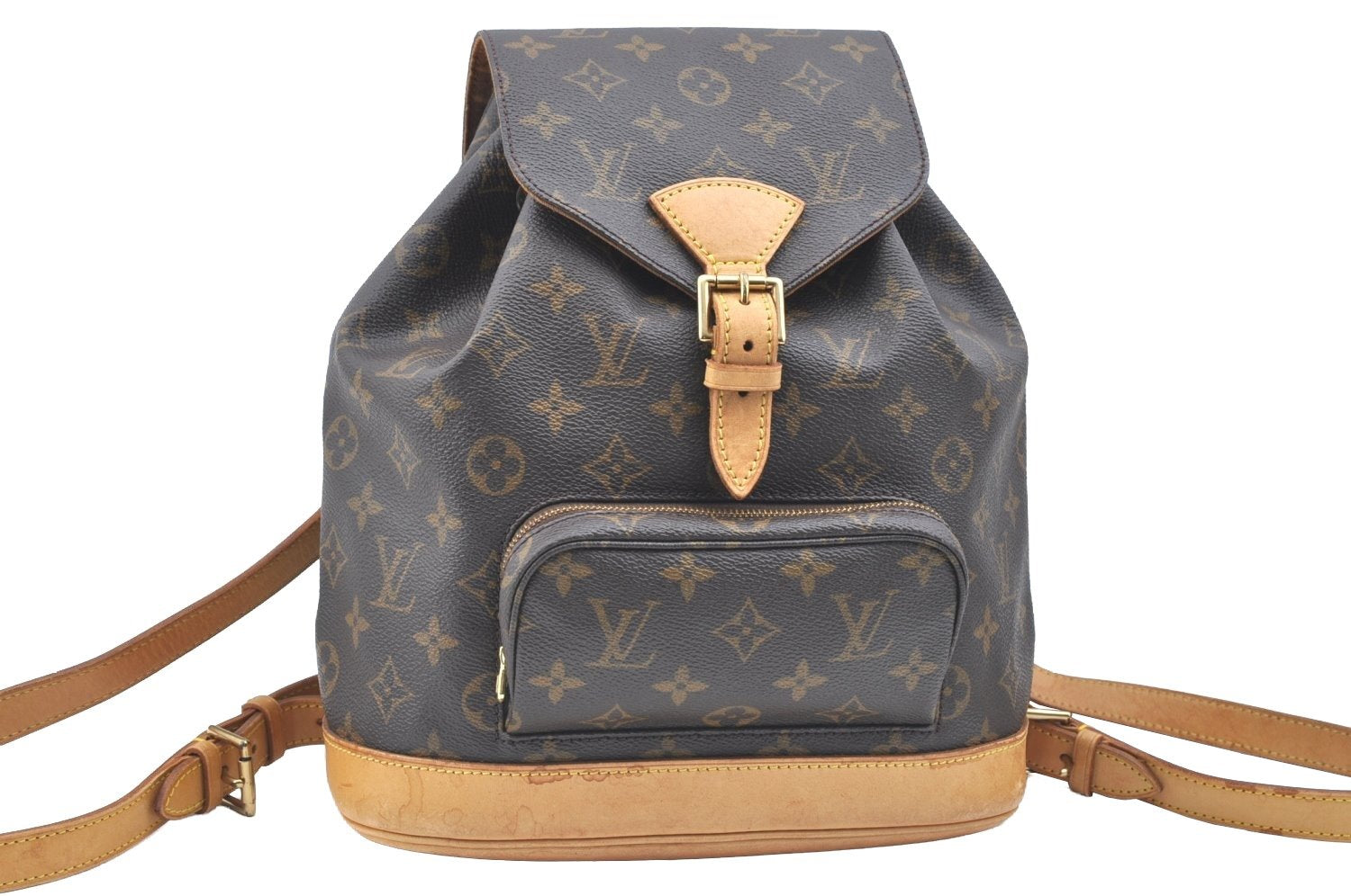 Authentic Louis Vuitton Monogram Montsouris MM Backpack M51136 LV K5754