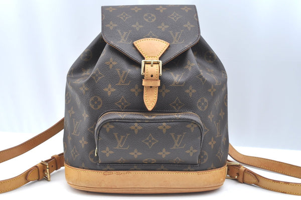 Authentic Louis Vuitton Monogram Montsouris MM Backpack M51136 LV K5754