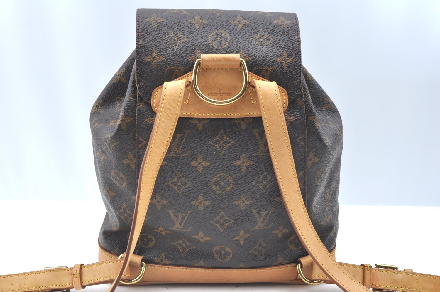 Authentic Louis Vuitton Monogram Montsouris MM Backpack M51136 LV K5754