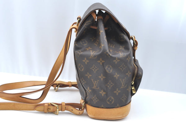 Authentic Louis Vuitton Monogram Montsouris MM Backpack M51136 LV K5754