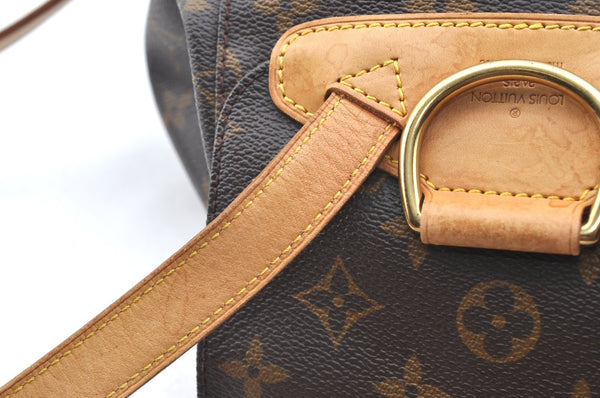 Authentic Louis Vuitton Monogram Montsouris MM Backpack M51136 LV K5754