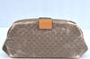 Authentic GUCCI Micro GG PVC Leather Clutch Hand Bag Purse Brown Junk K5760
