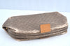Authentic GUCCI Micro GG PVC Leather Clutch Hand Bag Purse Brown Junk K5760