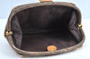 Authentic GUCCI Micro GG PVC Leather Clutch Hand Bag Purse Brown Junk K5760