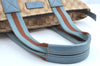 Authentic GUCCI Sherry Line Hand Tote Bag GG Canvas Leather 131230 Beige K5761