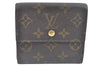 Authentic Louis Vuitton Monogram M61652 Porte Monnaie Billet Carte Credit K5762