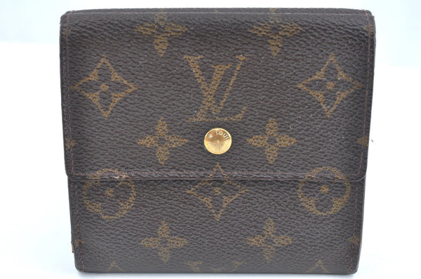 Authentic Louis Vuitton Monogram M61652 Porte Monnaie Billet Carte Credit K5762