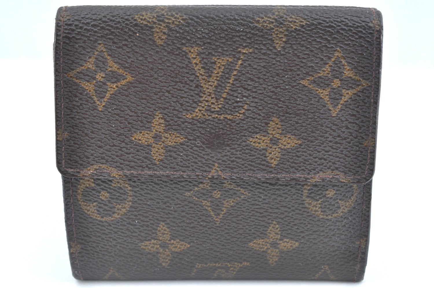 Authentic Louis Vuitton Monogram M61652 Porte Monnaie Billet Carte Credit K5762