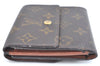 Authentic Louis Vuitton Monogram M61652 Porte Monnaie Billet Carte Credit K5762