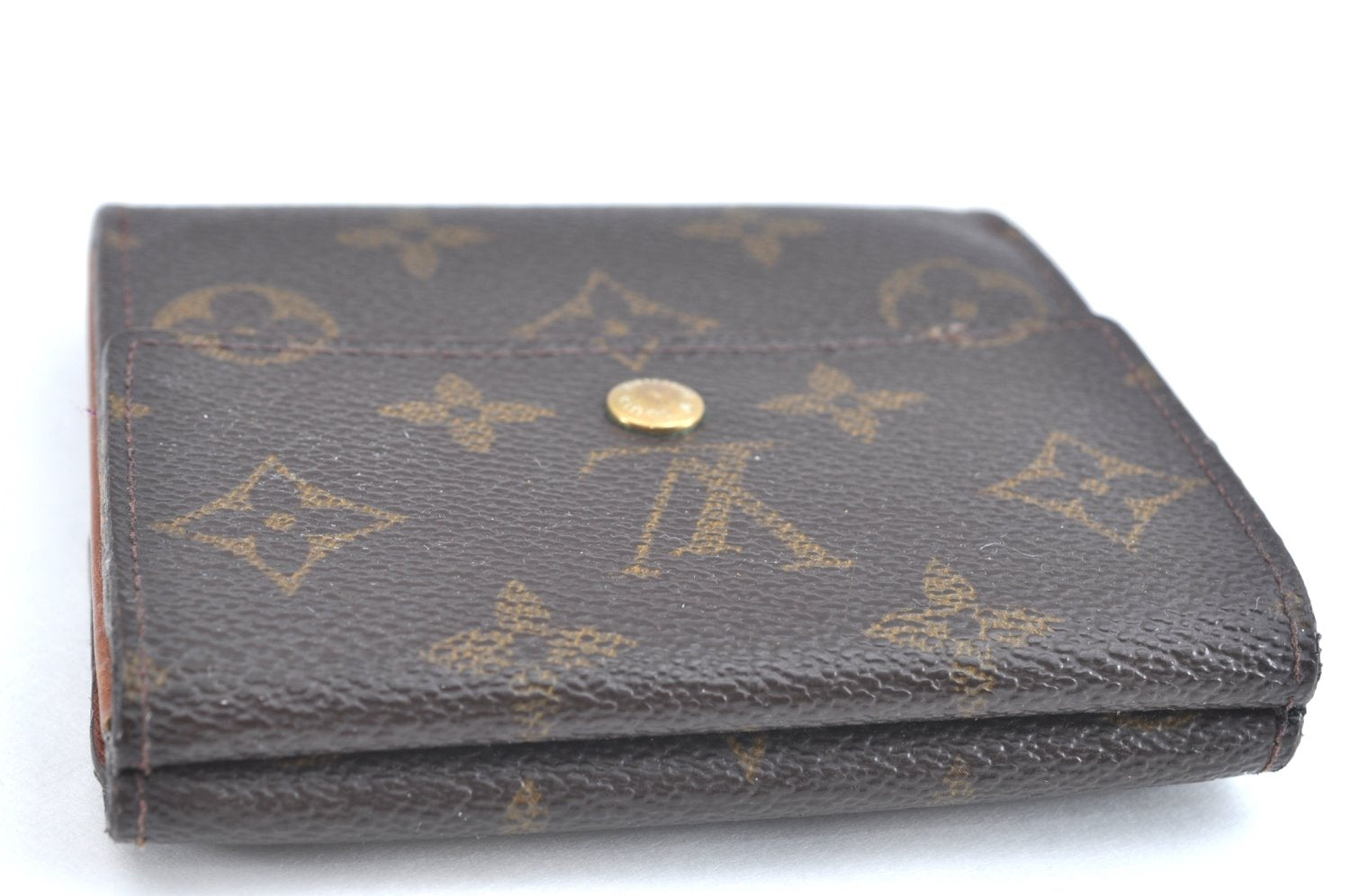 Authentic Louis Vuitton Monogram M61652 Porte Monnaie Billet Carte Credit K5762