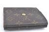 Authentic Louis Vuitton Monogram M61652 Porte Monnaie Billet Carte Credit K5762